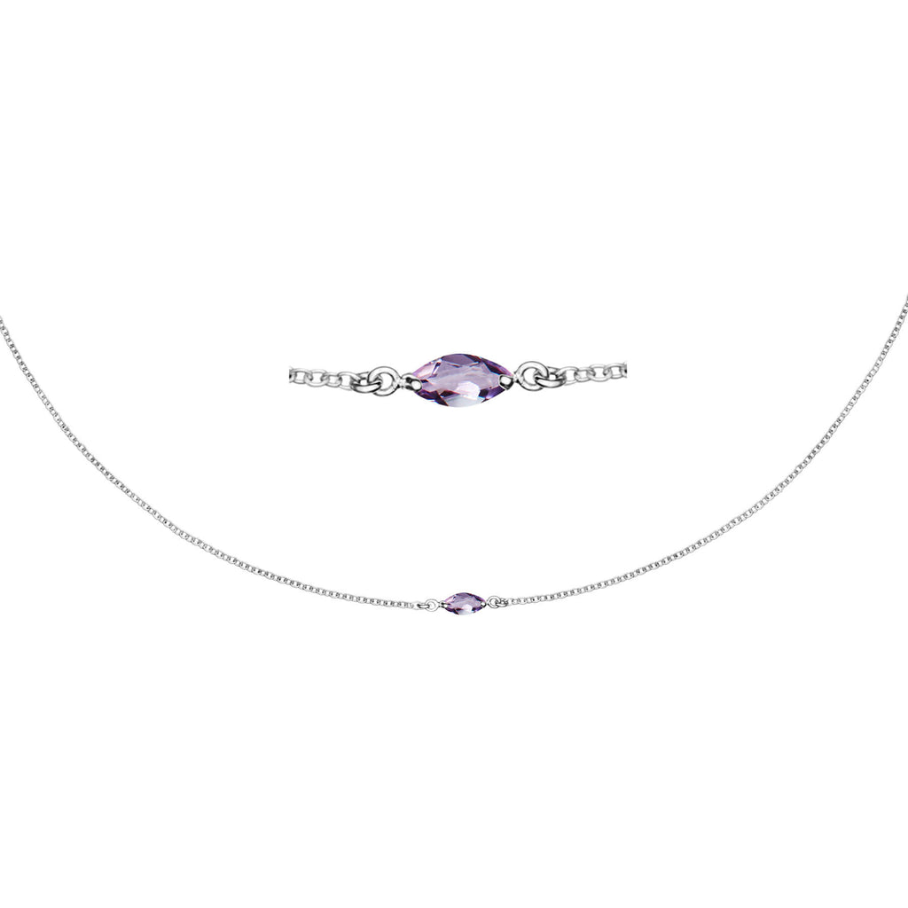 Maya Midnight Silver Necklace
