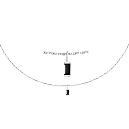 Ria Midnight Silver Necklace
