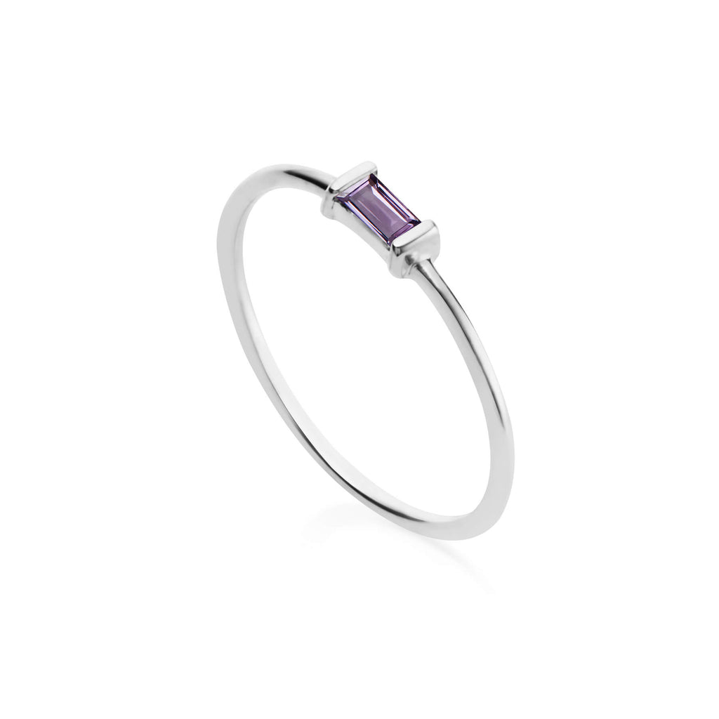 Ria Midnight Silver Ring