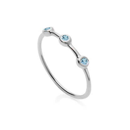 Zia Trio Shine Silver Ring