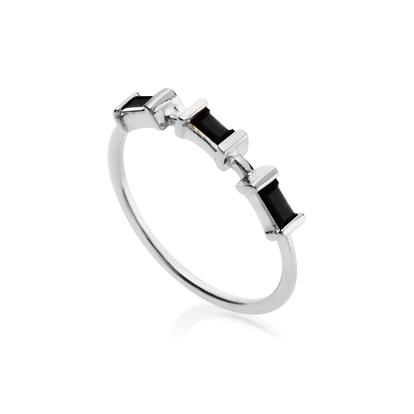 Ria Trio Midnight Silver Ring