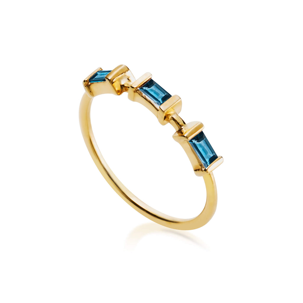 Ria Trio Midnight Gold Ring