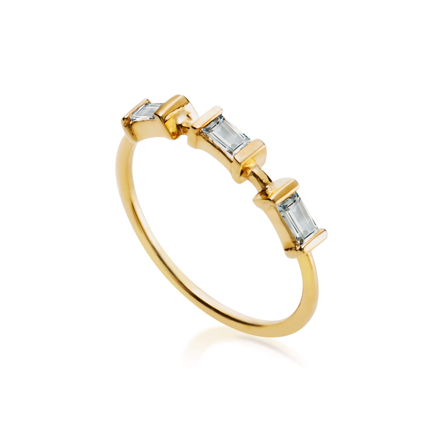 Ria Trio Shine Gold Ring