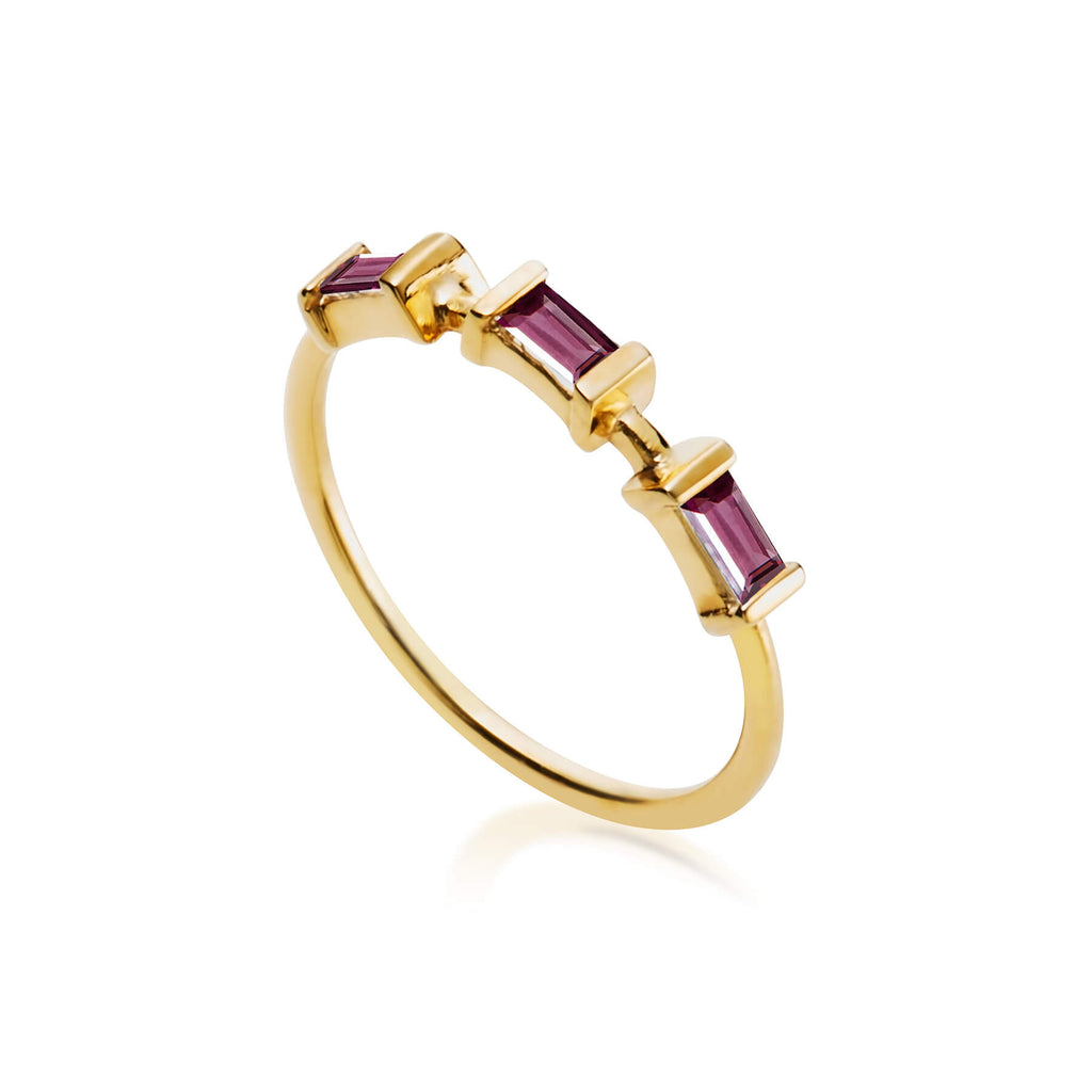 Ria Trio Midnight Gold Ring