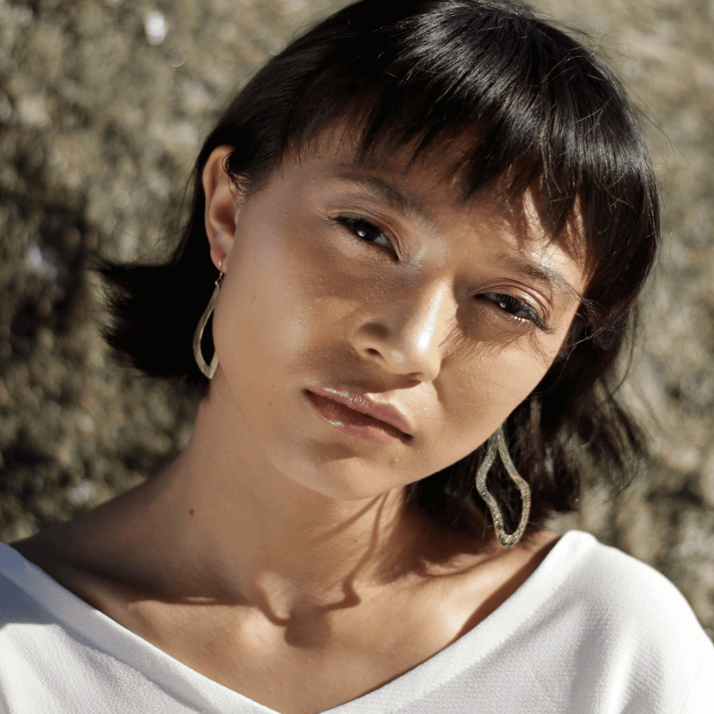 Splash Drop Brass Earrings